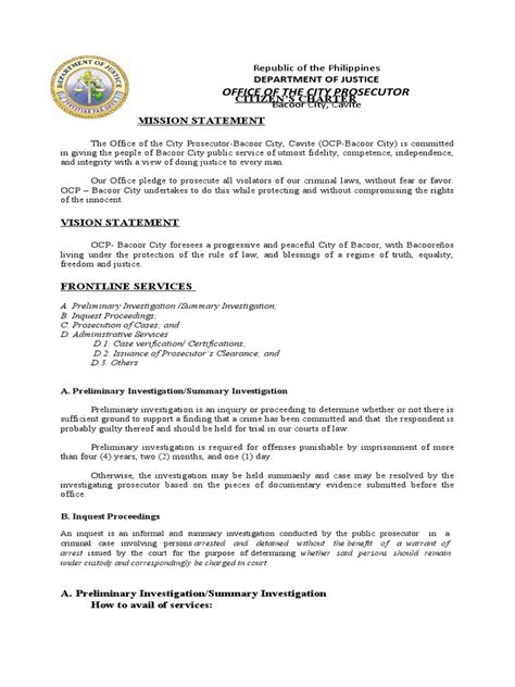 where to get prosecutor clearance|City Prosecutor's Office Citizen's Charter .
